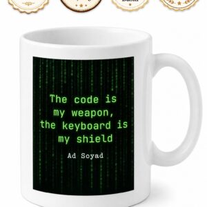 Hacker Baskılı Kupa Bardak Hacker İmajını Sevenlere İngilizce Hediye Kahve Kupası