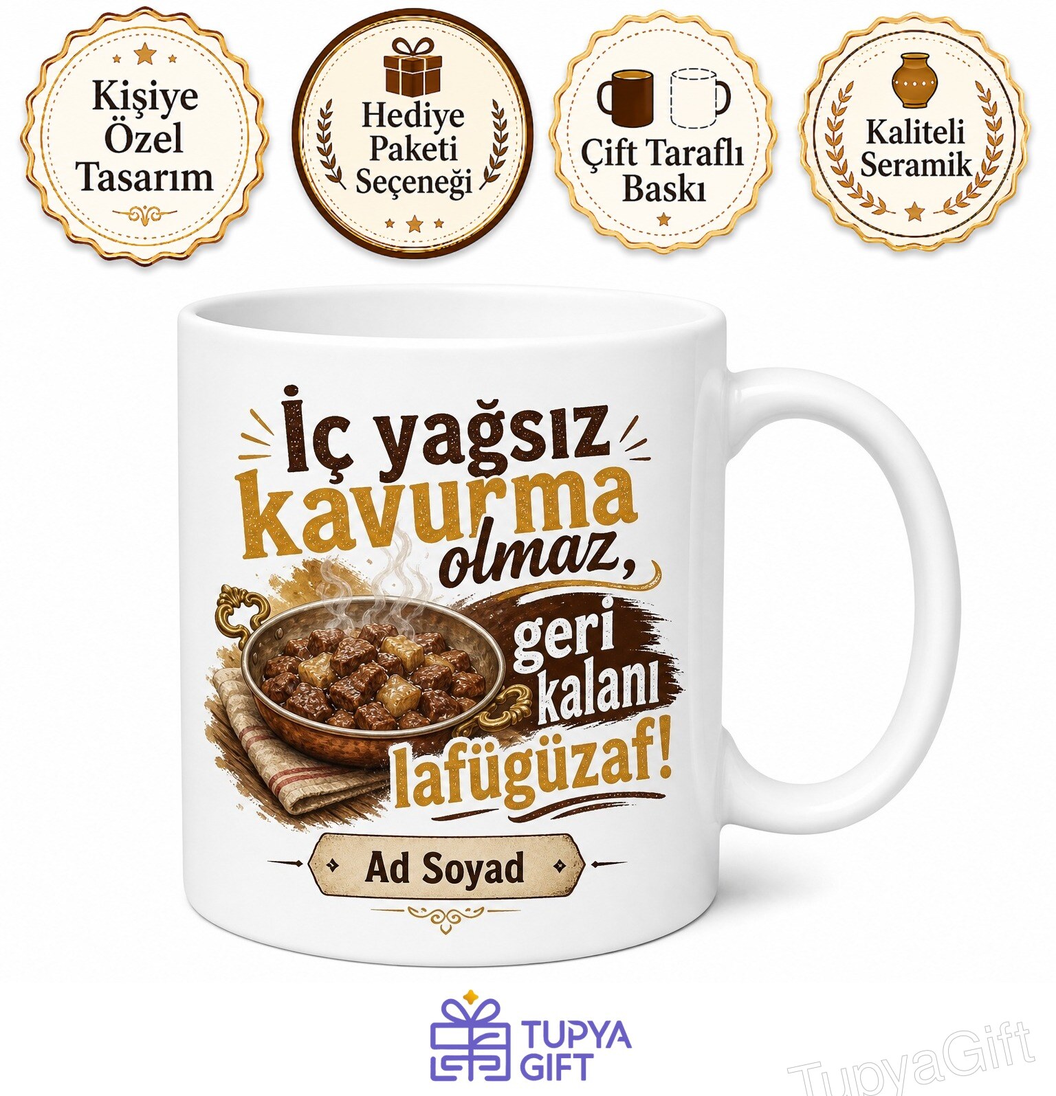 İç Yağlı Kavurma Kurban Bayramı Yöresel Lezzet Kupa Bardak Hediye