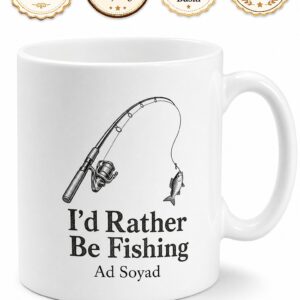 I'd Rather Be Fishing Yazılı Balık Tutmayı Tercih Ederim İngilizce Kupa Bardak Hediye
