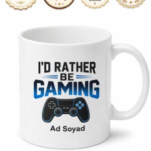 I'd Rather Be Gaming Yazılı Oyun Oynamayı Tercih Ederim İngilizce Kahve Kupası Hediye