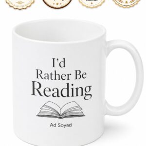 I'd Rather Be Reading Baskılı Kitap Okuma Temalı İngilizce Kupa Bardak Hediye