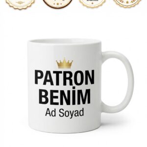 I'm The Boss Temalı Patron Benim İngilizce Baskılı Kupa Bardak Hediye