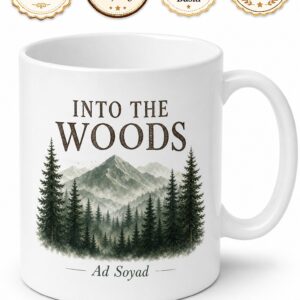 Into The Woods Yazılı Orman Temalı İngilizce Kupa Bardak Doğa Sever Hediye