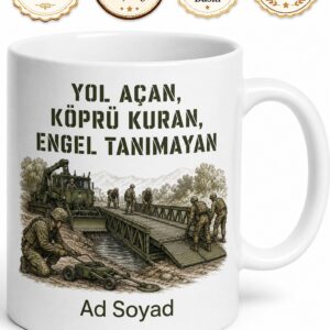 İstihkam Askeri Köprü Kuran Mayın Temizleyen Birlik Hediye Seramik Kupa Bardak