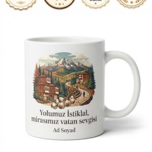 Kastamonu Taşköprü Ilgaz İnebolu İstiklal Yolu Şerife Bacı Temalı Porselen Kupa Hediye