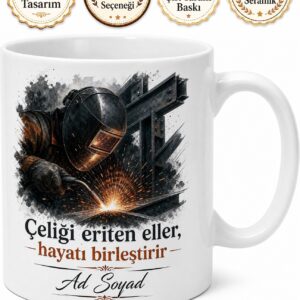 Kaynakçıya Hediye Argon Gazı Kaynak Maskesi Metal Birleştirme Çelik Ustası Kupa Bardak