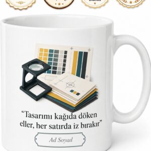 Matbaa Baskı Öncesi Hazırlık Operatörü Tasarımı Kağıda Döken Kahve Kupası Hediye