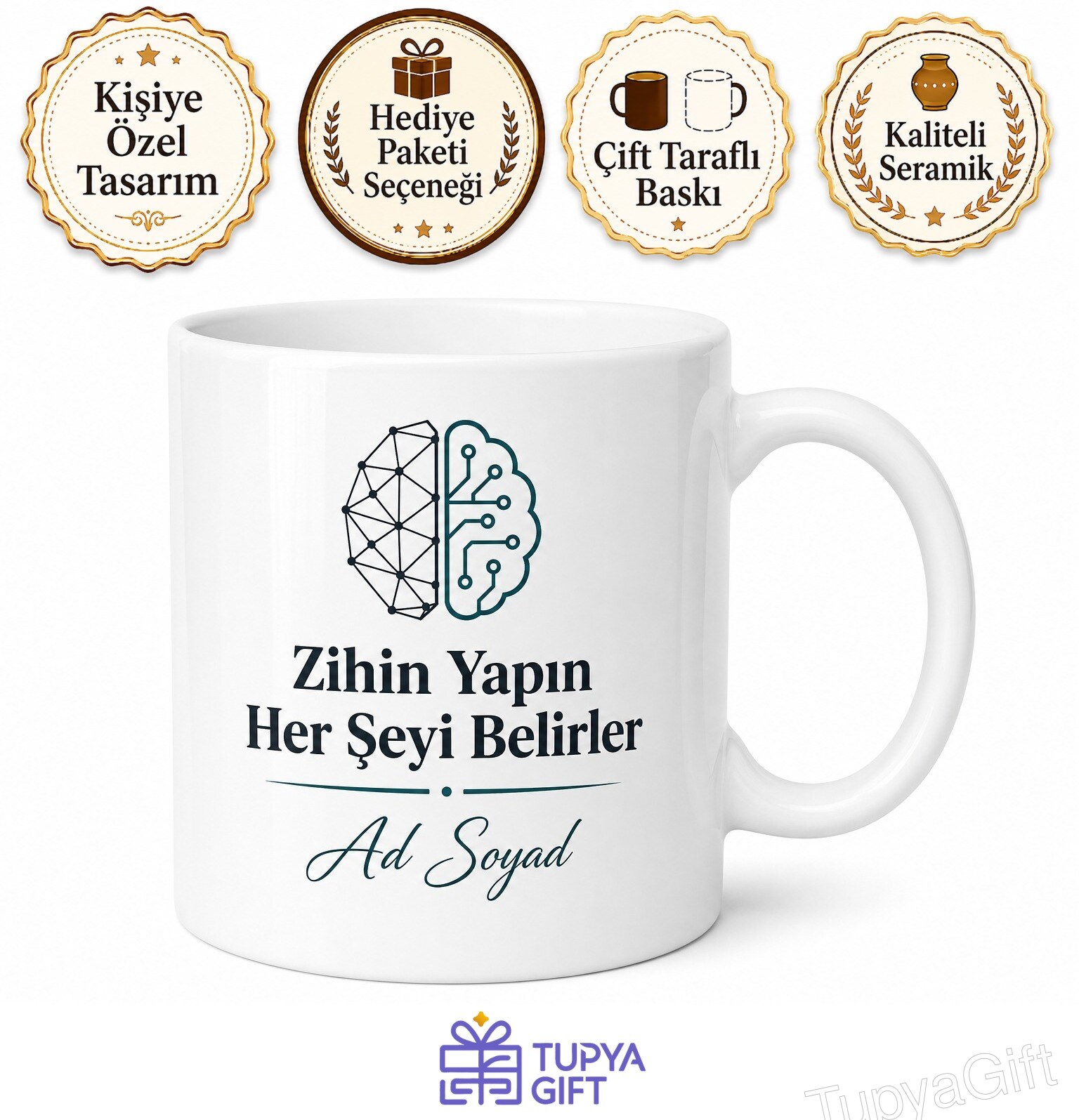 Mindset Is Everything Temalı Zihin Yapısı Önemlidir Diyenlere Kupa Bardak Hediye
