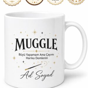 Muggle Baskılı Esprili İngilizce Kupa Bardak Büyücü Olmayanlara Hediye Çay Kupası