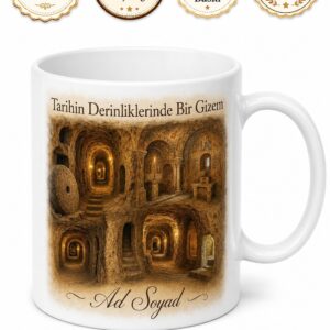 Nevşehir Derinkuyu Yeraltı Şehri Tarihi Kilise Tüneller Kapadokya Gizemi Kupa Bardak Hediye