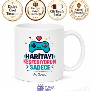 Noob Baskılı Kupa Oyuncu Gamer Esprili İngilizce Kahve Bardağı Hediye