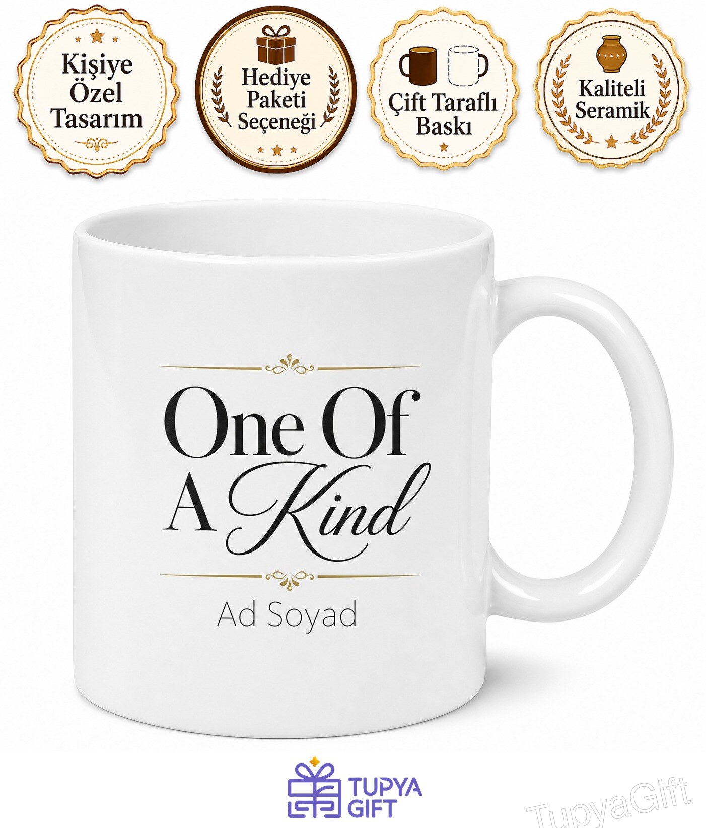One Of A Kind Temalı Eşsiz Olanlara Özel İngilizce Kupa Bardak Hediye