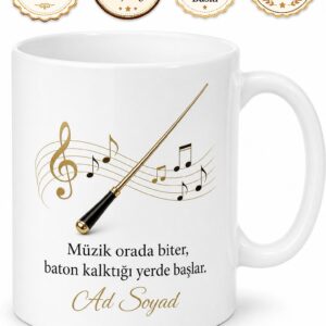 Orkestra Şefi Senfonik Yönetmen İsme Özel Kupa Bardak Hediye