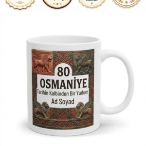 Osmaniye Plakalı Karatepe Aslantaş Hitit Motifleri Tarihi Kupa Bardak Hediye