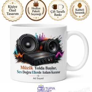 Oto Ses Sistemi Montajcısı Araç İçi Müzik Keyfi Mimarı Çay Kupası Hediye Bardak