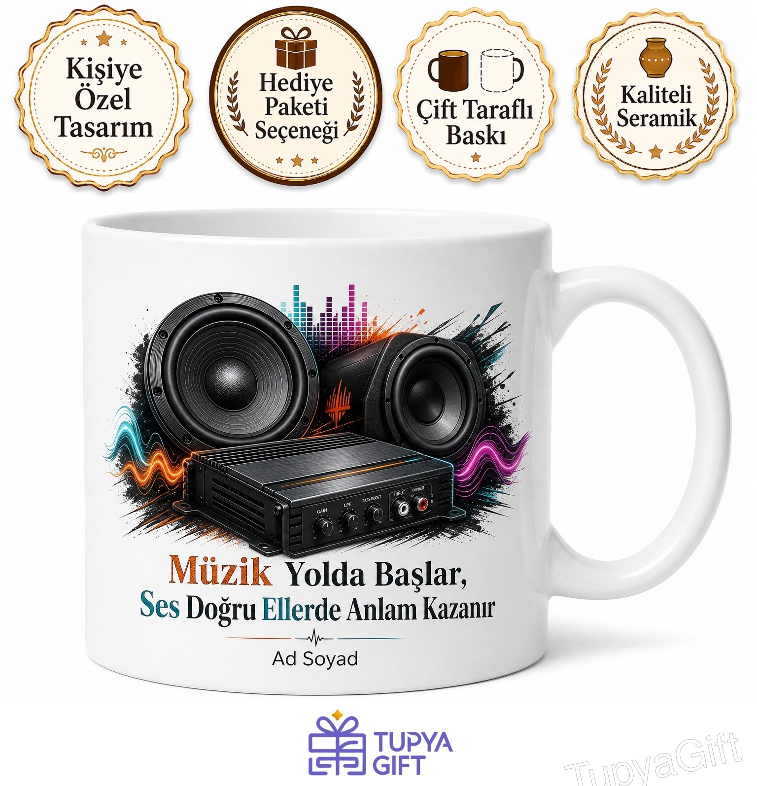 Oto Ses Sistemi Montajcısı Araç İçi Müzik Keyfi Mimarı Çay Kupası Hediye Bardak