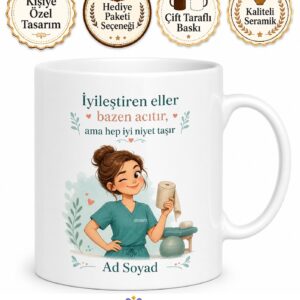 Pansuman Yaparken Can Yakan Sevimli Fizyoterapist İroni Kupa Bardak Hediye