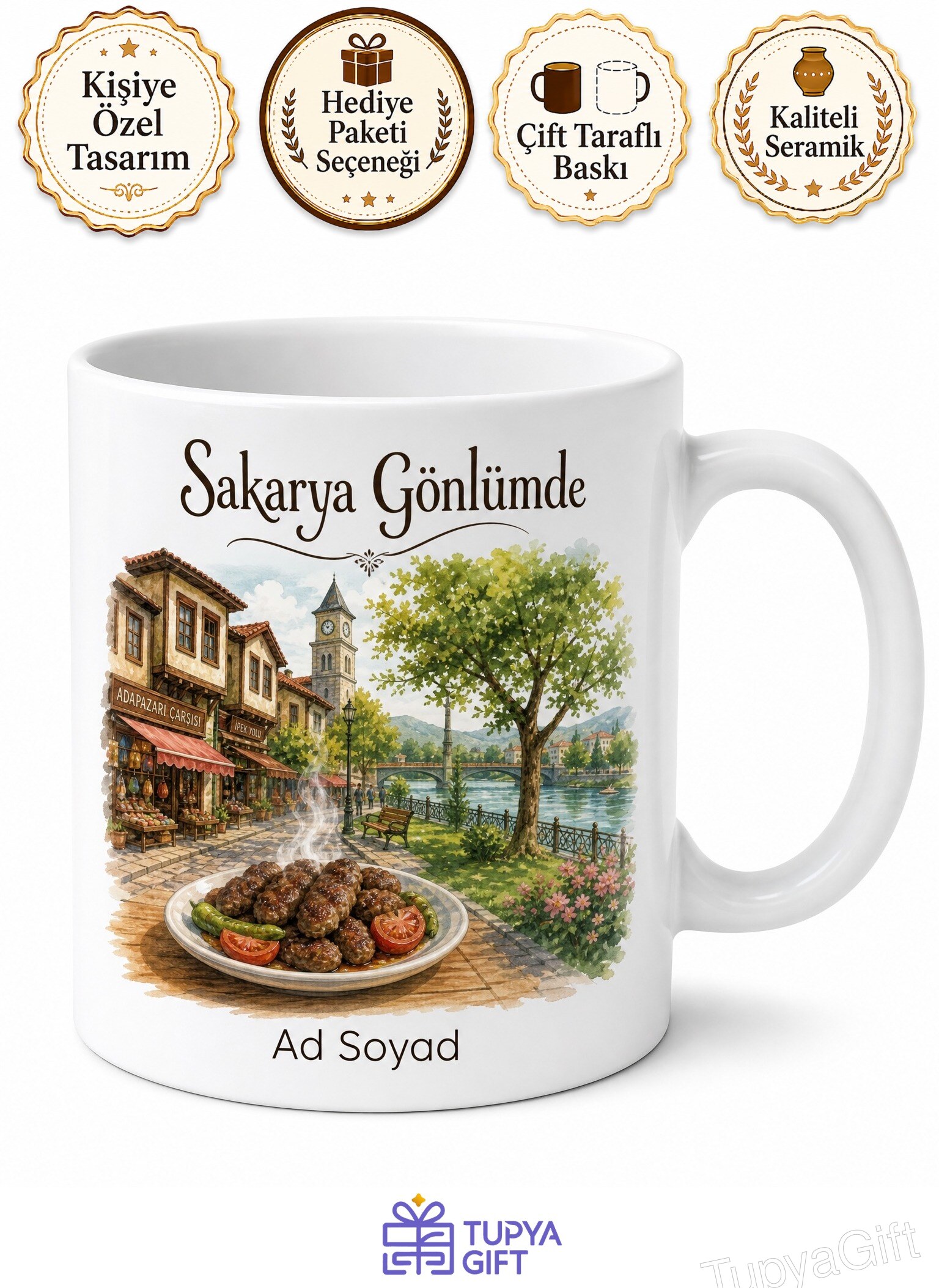 Sakarya Adapazarı Çark Caddesi Kent Park Islama Köfte Şehir Hayatı Sakarya Nehri Kupa Bardak Hediye