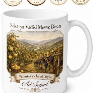 Sakarya Pamukova İnönü Yaylası Ayva Üzüm Bahçeleri Vadisi Meyve Diyarı Kupa Bardak Hediye