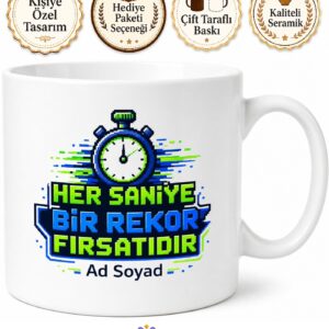 Speed Runner Baskılı Oyunu Hızlı Bitirenlere Özel Kahve Kupası Hediye