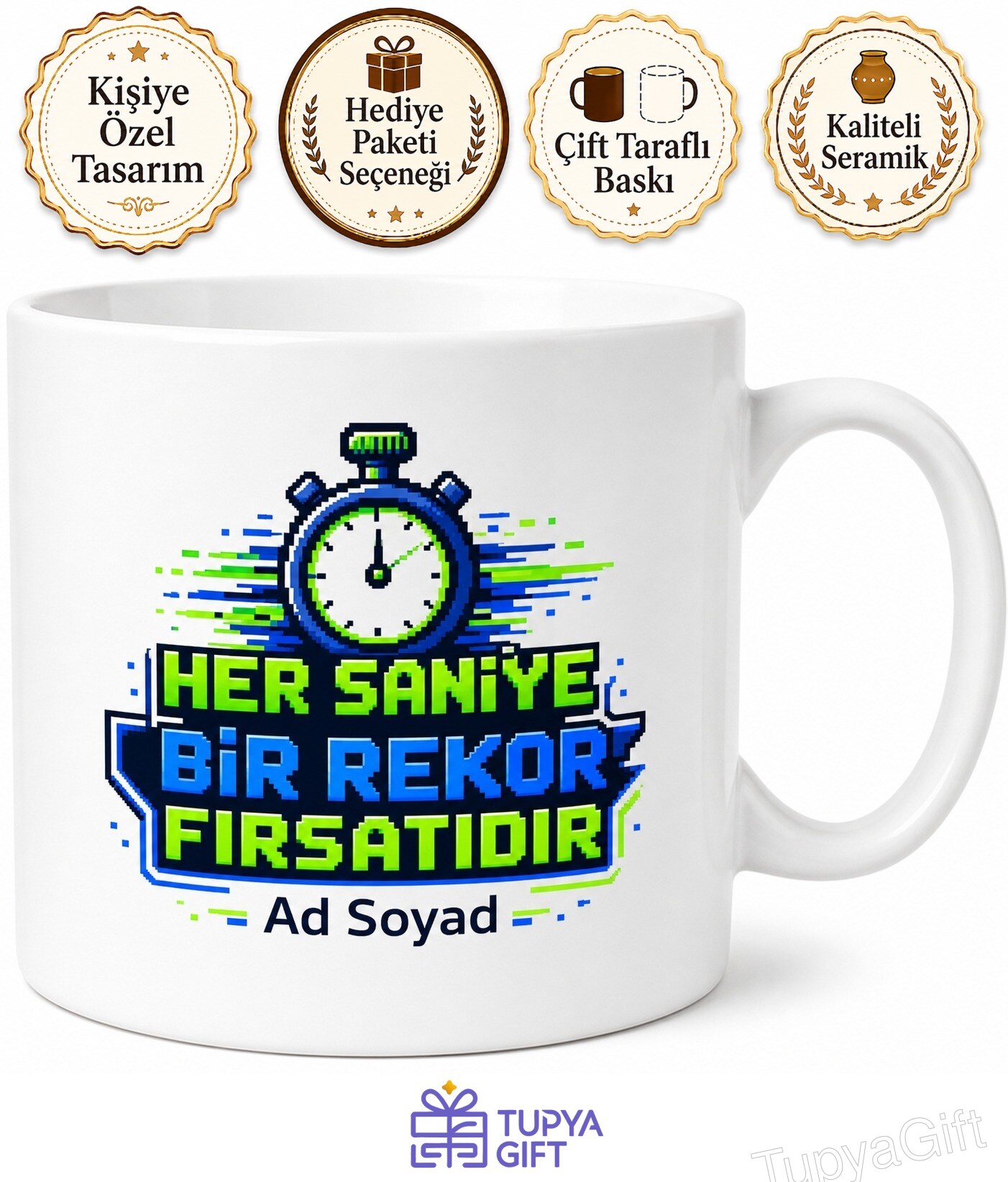 Speed Runner Baskılı Oyunu Hızlı Bitirenlere Özel Kahve Kupası Hediye