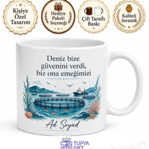 Su Ürünleri Mühendisi Kupa Bardak Somon Çipura Kafes Üretimi Hediye