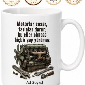 Tarım Makinesi Tamircisi Traktörlerin Doktoru Çay Kupası Hediye Bardak