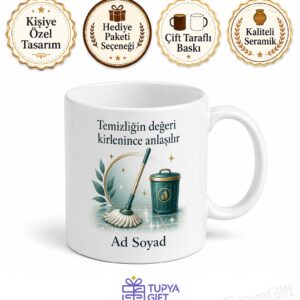 Temizlik İşçisine Hediye Paspas Parlayan Zemin Hijyen Temizlik Şirketi Kupa Bardak
