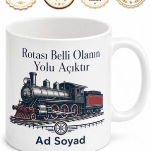 Trenlerin Yöneticisi Makinist İsme Özel Kupa Bardak Hediye