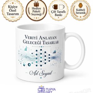 Yapay Zeka Mimarı Veri Bilimcisi Çay Kupası Özel Tasarım Hediye Bardak