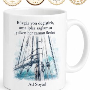 Yelken Direği Ve Donanım Bakımcısı Rüzgarın İplerini Tutan Hediye Seramik Kupa